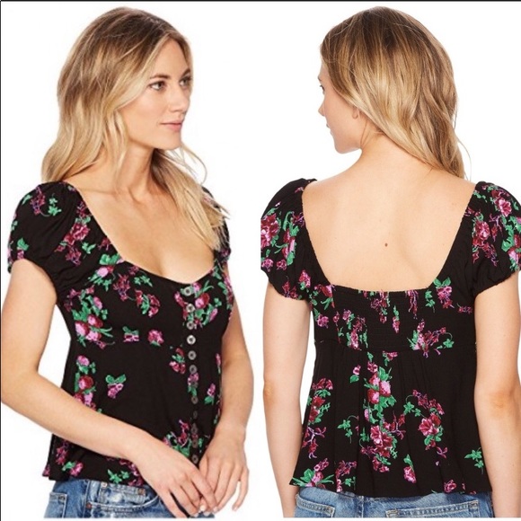 Free People Tops - Free People Floral Blouse size Medium